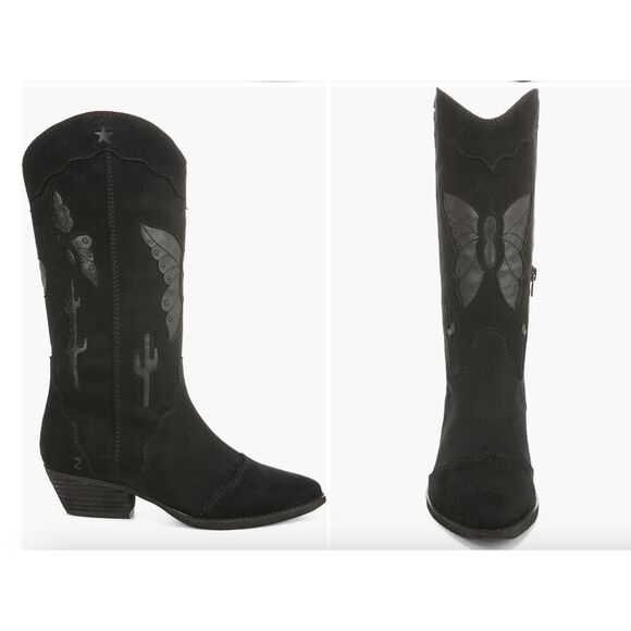 New Zodiac Boots Women's Size 10 Maye Desert Pull-On Cowboy Western Black - Picture 2 of 5